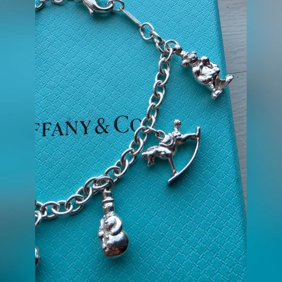 Tiffany & Co. Christmas Toy Multi Charm Bracelet Snowman Toy Solider Horse - Picture 5 of 7
